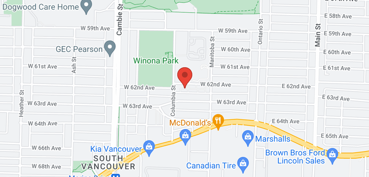 map of 4 274 W 62ND AVENUE